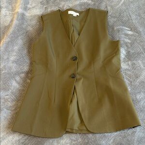 Olive Green Sleeveless Vest